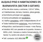 Alquilo piso nuevo de 4 habitaciones en Cerro Buenavista Sector 3 de Getafe - mejor precio | unprecio.es