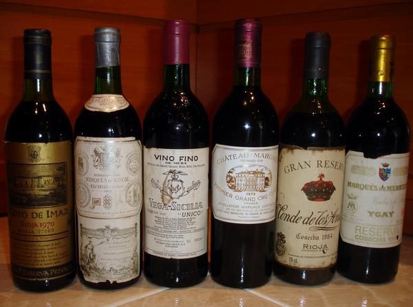 VENDO 7 ESTUPENDOS VINOS DE COLECCION POR 6.000 EUROS