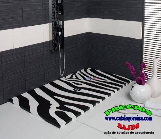 Platos de Ducha Stone. Cebra100x75