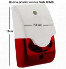 Sirena para alarma de gran potencia 120dB con luz intermitente - mejor precio | unprecio.es