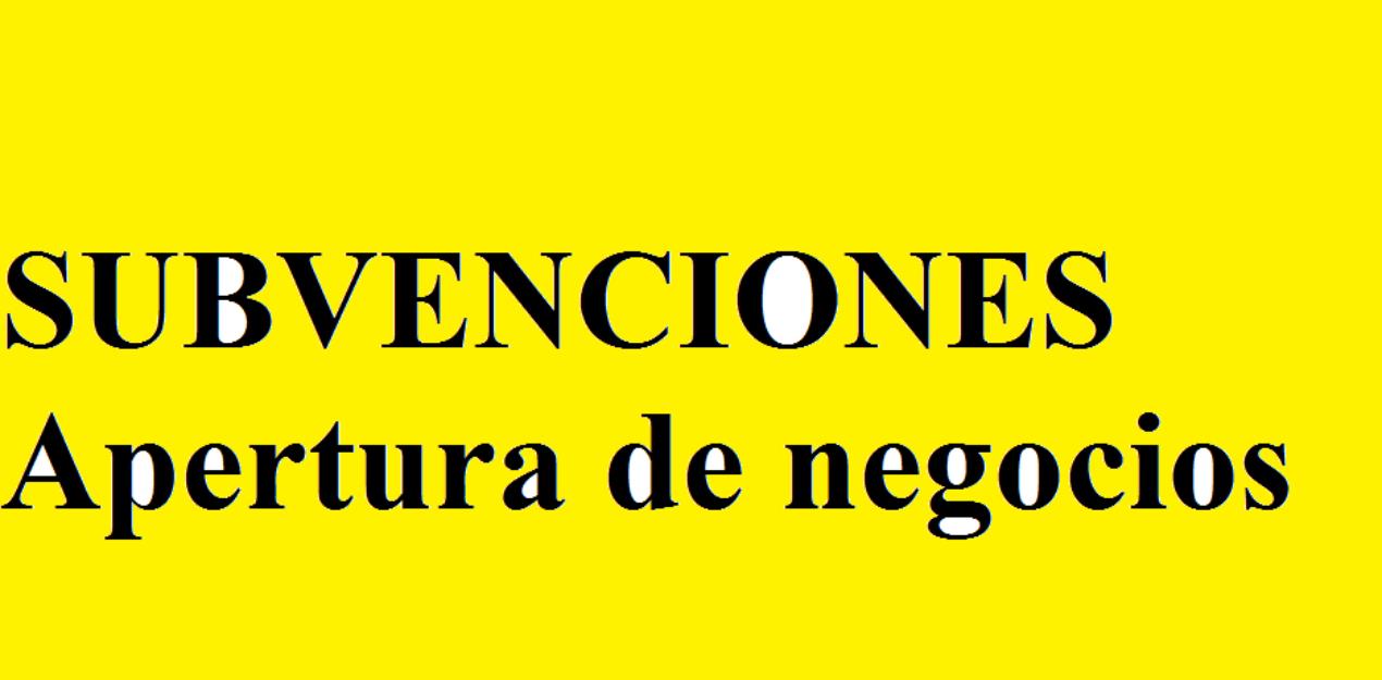 Subvenciones para abrir un negocio o para ser Autonomo/a.Licencia de Apertura de Local