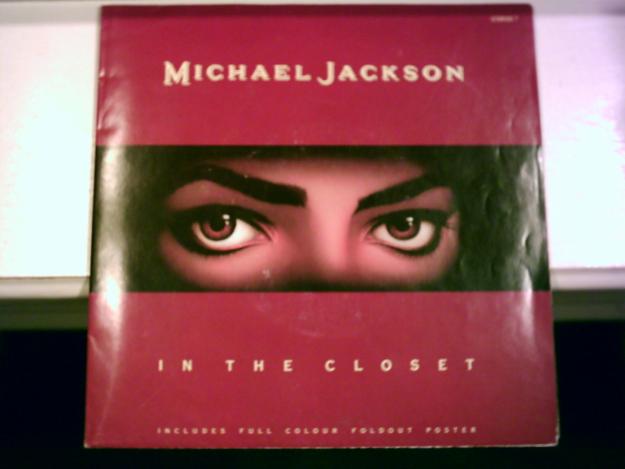 SINGLE 45RPM/MICHAEL JACKSON-IN THE CLOSET-CARATULA DEPLEGABLE QUE SE CONVIERTE EN POSTER