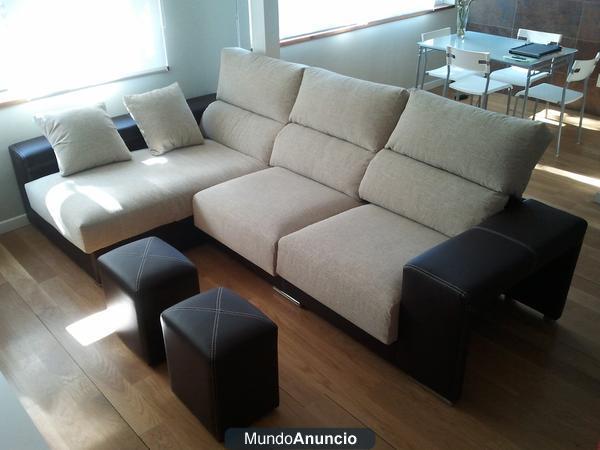 SE VENDE SOFÁ CHAISE LONGUE RUSTIKA 5 PLAZAS, TOTALMENTE NUEVO.