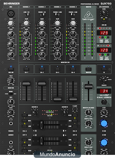 tabla mezcladora behringer