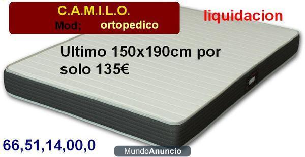 Ultimas  unidades en colchoneria ejemplo 150x190 por solo 135€