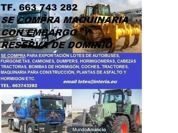 ***** COMPRO TRACTORES, CAMIONES, MAQUINARIA, AUTOBUSES *****