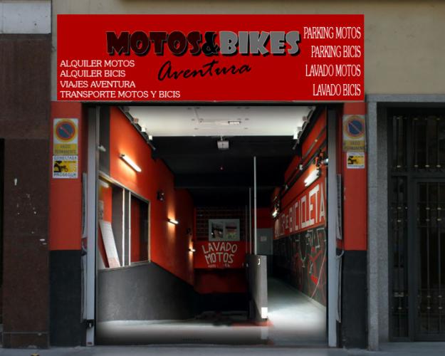 Parking motos, lavado motos, alquiler bicis, lavado bicis, parking bicis