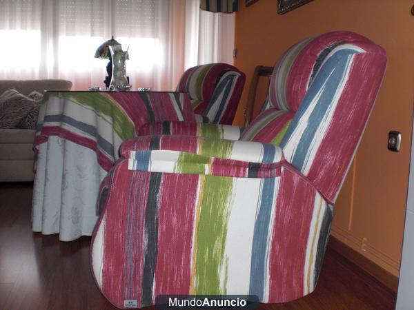 vendo 2 sillones y un sofa de 3 plazas seminuevos