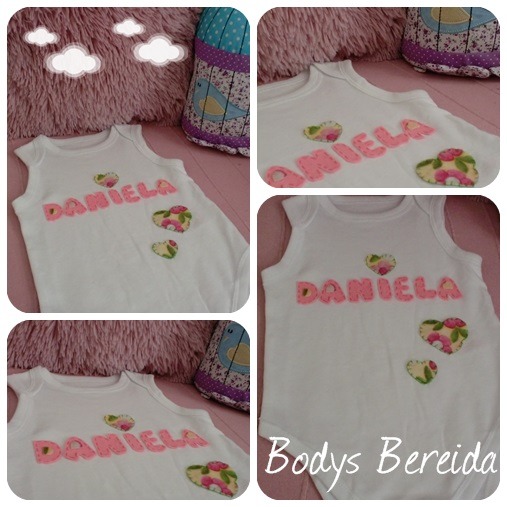 bodys de bebe, con fieltro  y telas