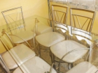 GRAN OPORTUNIDAD- MESA COMEDOR DE ACERO Y CRISTAL+6SILLAS. 375€ - mejor precio | unprecio.es