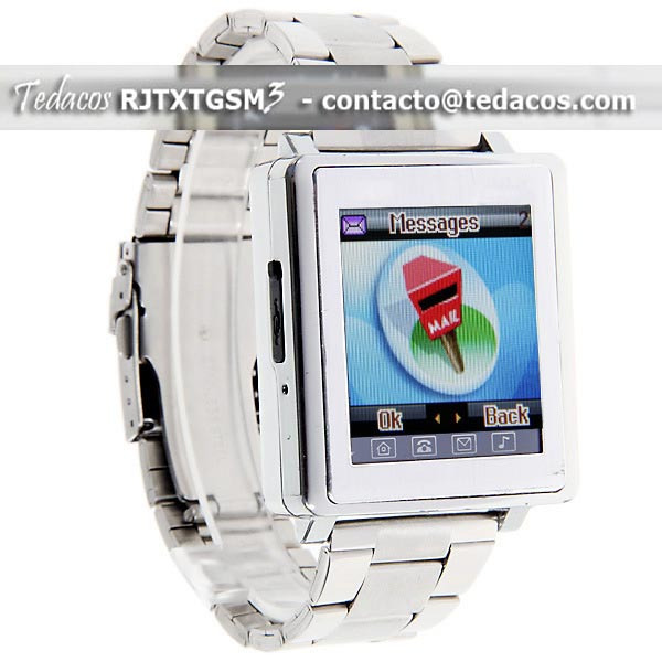 Reloj con Teléfono Móvil de Pulsera GSM Libre Operador Bluetooth Ebook RJTXTGSM3