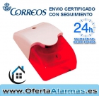 Sirena Color Rojo con luz y sonido para Alarma sin Cuotas - mejor precio | unprecio.es