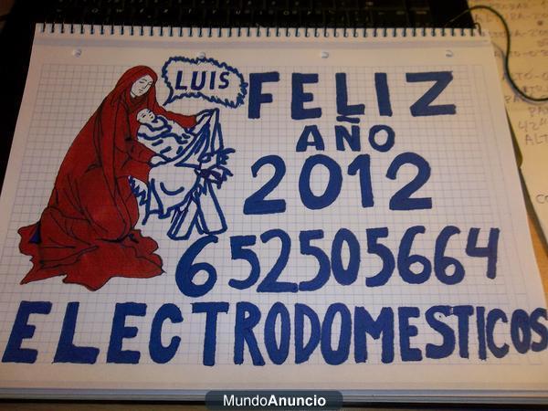 LIQUIDACION DE ELECTRODOMESTICOS SEMINUEVOS AL 50% CON 1 AÑO DE GARANTIA,TFNO: 652 50 56 64,LUIS