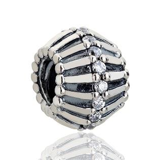 Original pandora charm 790545cz en plata de ley con circonita clara