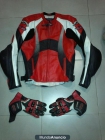 CHAQUETA Y GUANTES DE PIEL PARA MOTO - mejor precio | unprecio.es