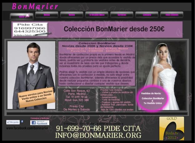 Vestidos Trajes de Novia nuevos a medida Bonmarier