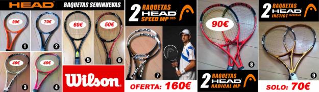 Oferta raquetas head y wilson