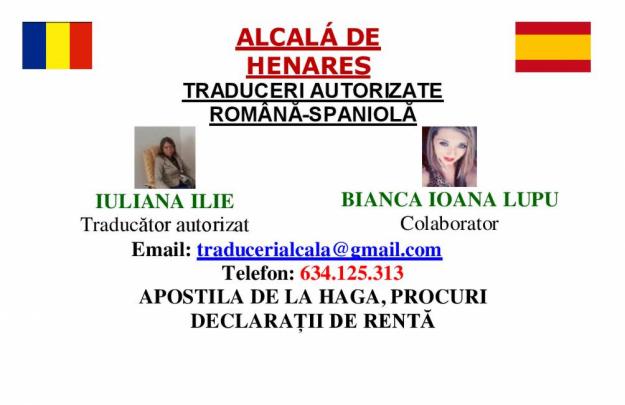Traducciones oficiales rumano-español / Poderes (zona Alcalá de Henares)