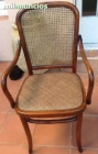 Originales 6 sillas con brazos de madera, rejilla y ratán - mejor precio | unprecio.es