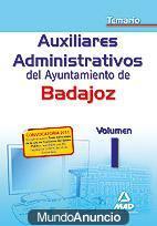 LIBROS  OPOSICION AUXILIAR ADMINITRATIVO AYUNTAMIENTO BADAJOZ