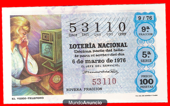 Vendo Billetes Loteria Nacional Antiguos