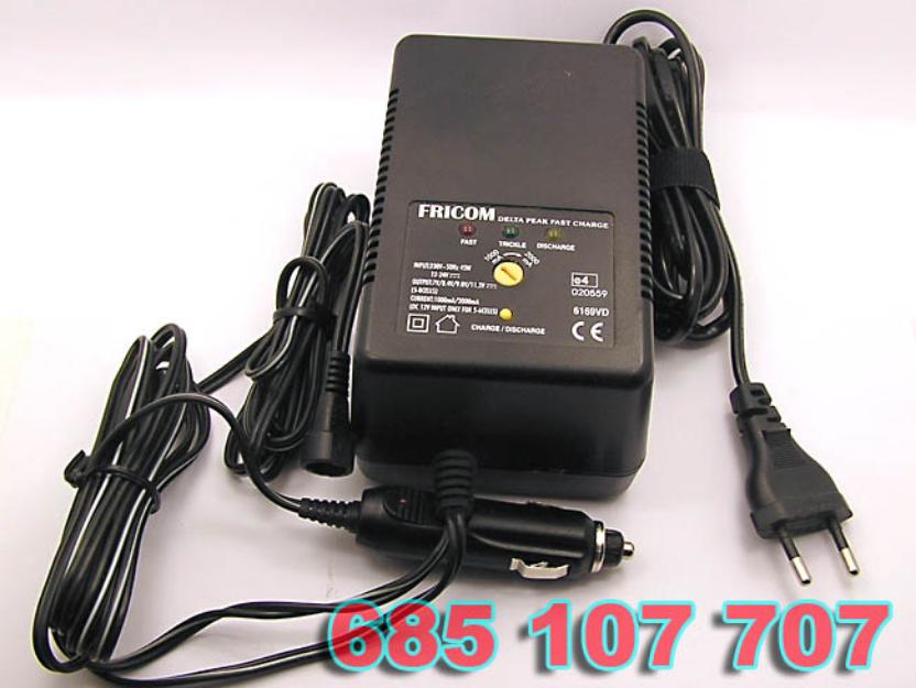 Cargador rapido Fricom de varios voltajes e indicadores mediante leds