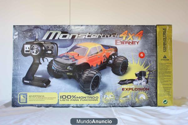 monster truck 4x4 eternity r/c motor explosion escala 1/10 nuevo