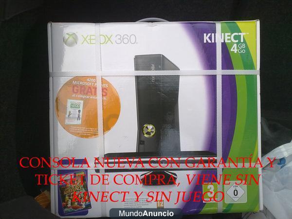 Xbox 360 slim 4 Gb + Mando + 4200 Puntos Microsoft