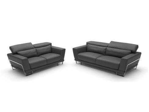 Conjunto de sofás de piel de diseño. Piel Blanca o Negra