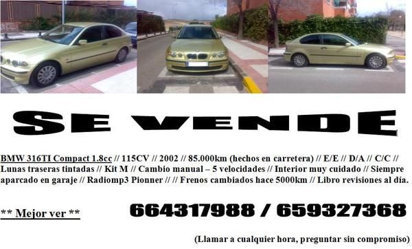 BMW 316TI Compact 1.8cc