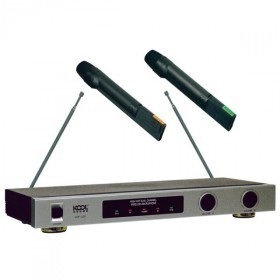 Pack doble microfono inalambrico vhf + receptor