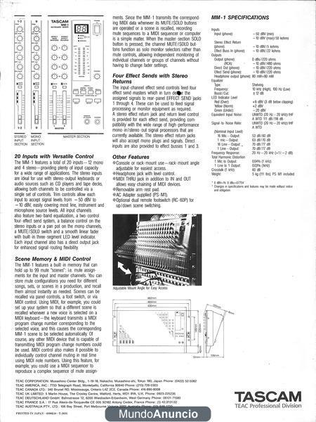 Mesa Tascam MM-1