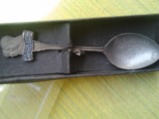 Original cuchara de plata boda Diana de Gales y Carlos de Inglaterra