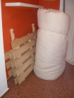 cambio futon 1,50x1,90 de lana con estructura de ikea por cama individual - mejor precio | unprecio.es