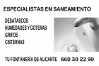 Fontaneros servicio 24 horas alicante 660 30 22 99 - mejor precio | unprecio.es