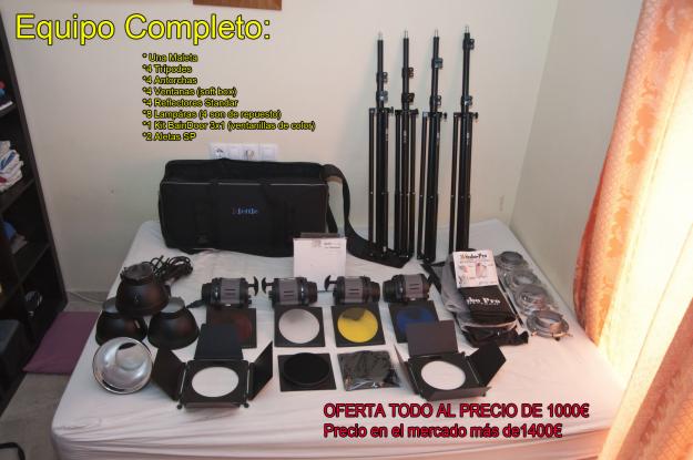 Kit completo de iluninación (fotografía y video)