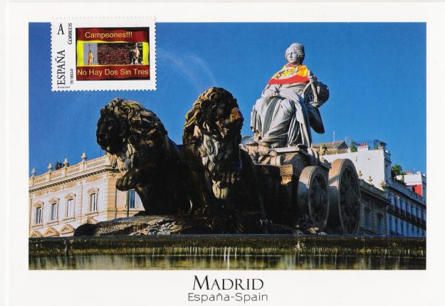 Postal con sello personalizado de españa 2012