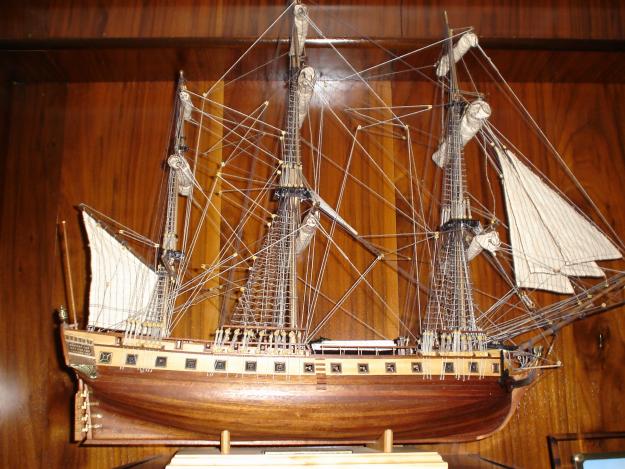 maqueta barco hermione la fayette hecha a mano