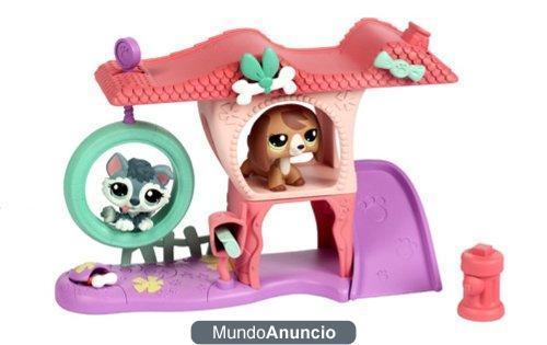 Hasbro Littlest Pet Shop Casita de Juegos Perritos - Casa de juguete para mascotas, incluye dos perritos