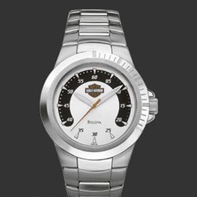 Reloj de caballero Harley-Davidson de Bulova. Esfera Color blanca/negra