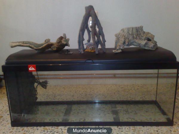 Pecera 120litros+4 articulos decracion