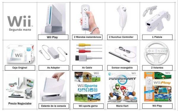 VENDO WII CON VARIOS COMPELMENTOS POR 190 EUROS