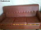 Sofa de tres plazas de piel seminuevo DESDE 140 EUROS - mejor precio | unprecio.es