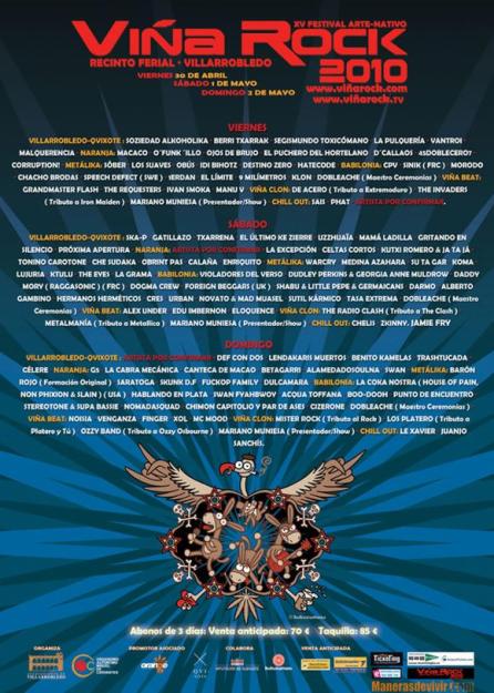vendo entrada viña rock 2010 por 65e