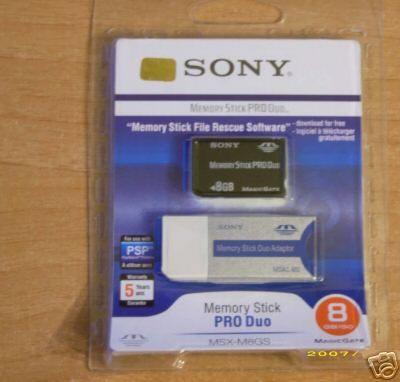 Sony Memory Stick Pro Duo 8Gb