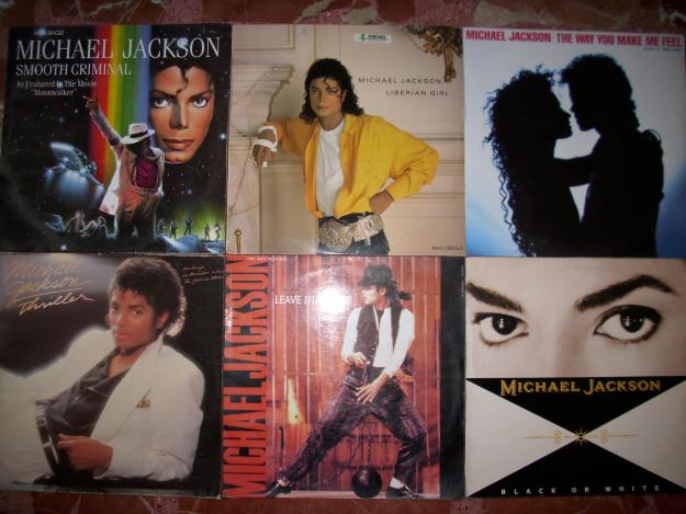 VENDO DISCOS VINILO DE MICHAEL JACKSON ORIGINALES. ALBUM THRILLER + 5 MAXI SINGLES.