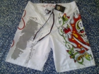 PRECIOSO BAÑADOR SHORT ED HARDY BLANCO TALLA M NUEVO CON ETIQUETA - mejor precio | unprecio.es