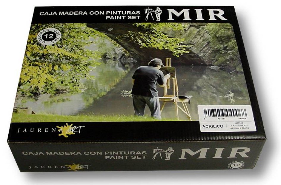 cajas oleo o acrilico  mir  + caballete plegable- nuevos