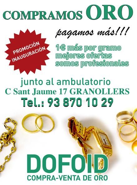 COMPRAMOS ORO TASACION GRATUITA