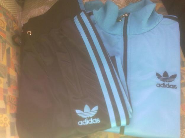 chandal de adidas original, negro y azul